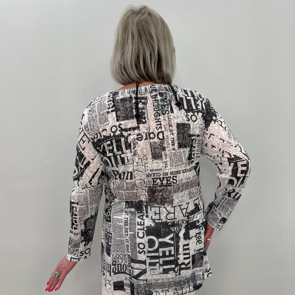 
                  
                    3/4 Sleeve Newspaper Tunic
                  
                