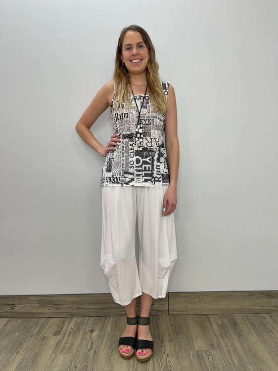 Load image into Gallery viewer, Newspaper Burnout Sleeveless Tank
