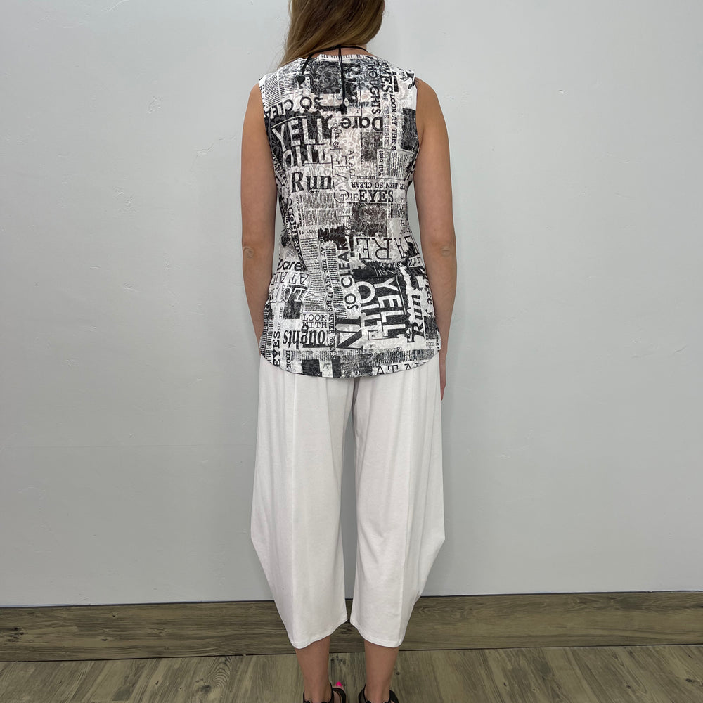 
                  
                    Newspaper Burnout Sleeveless Tank
                  
                