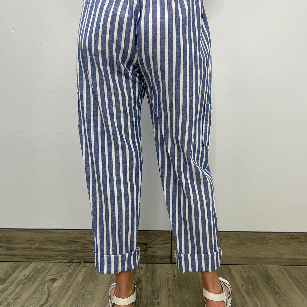 
                  
                    Blue Stripe Tie Cargo Pant
                  
                