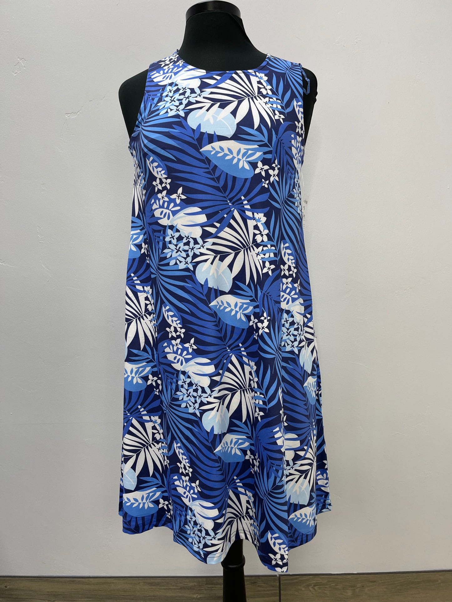 Load image into Gallery viewer, Blue Hawaiian Sleeveless Dress
