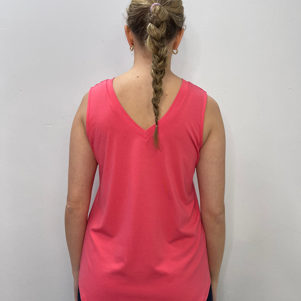 
                  
                    Coral Reversible Sleeveless V Neck Bamboo Tank
                  
                