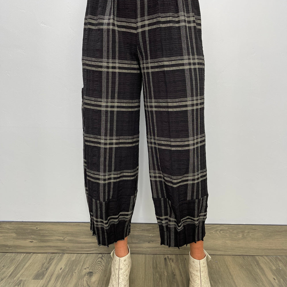 Black and Khaki Plaid Pants