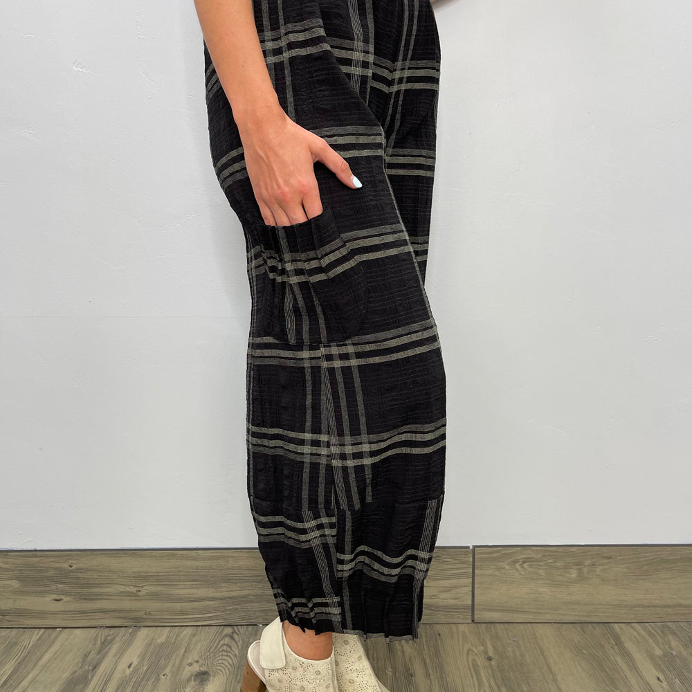 Black and Khaki Plaid Pants