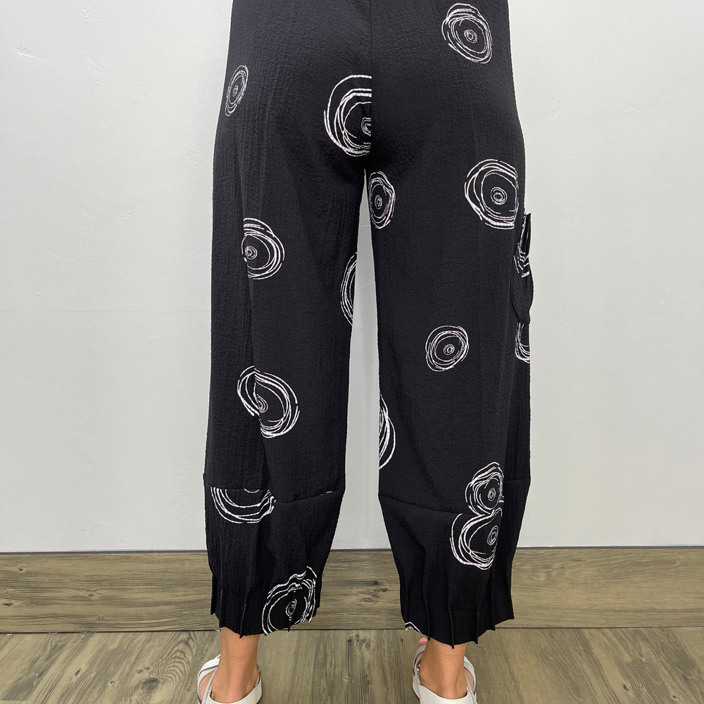 
                  
                    Black Straight Pant with Swirls
                  
                