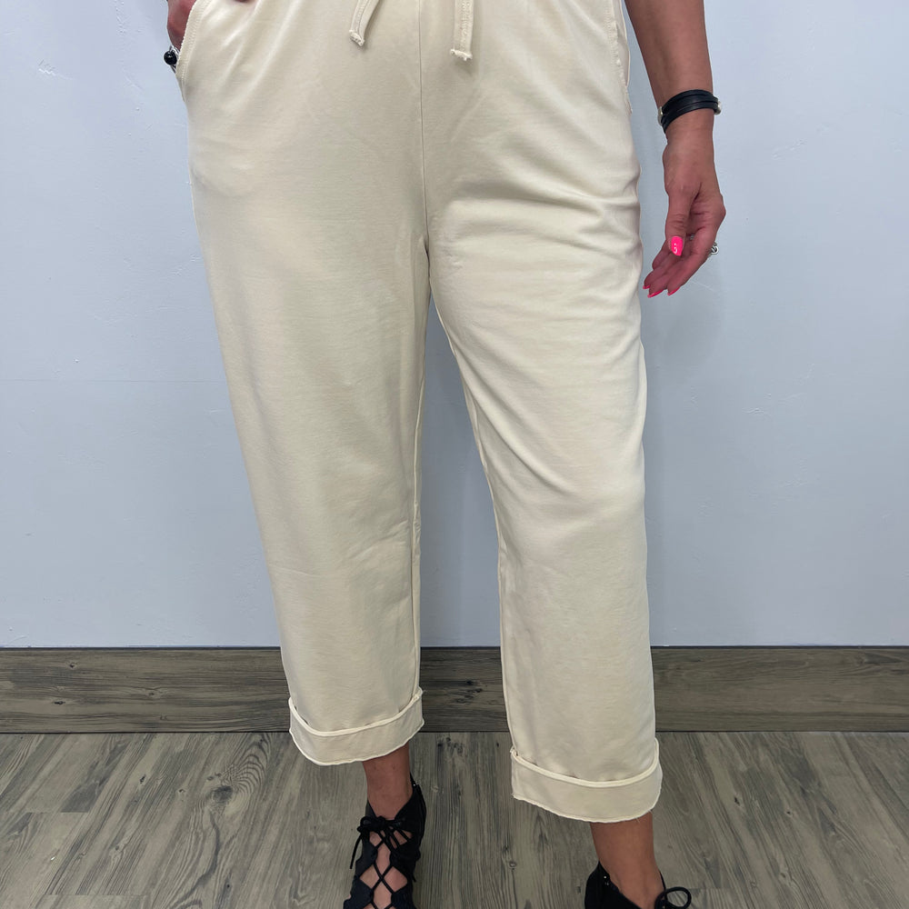 Beige Cotton Pant