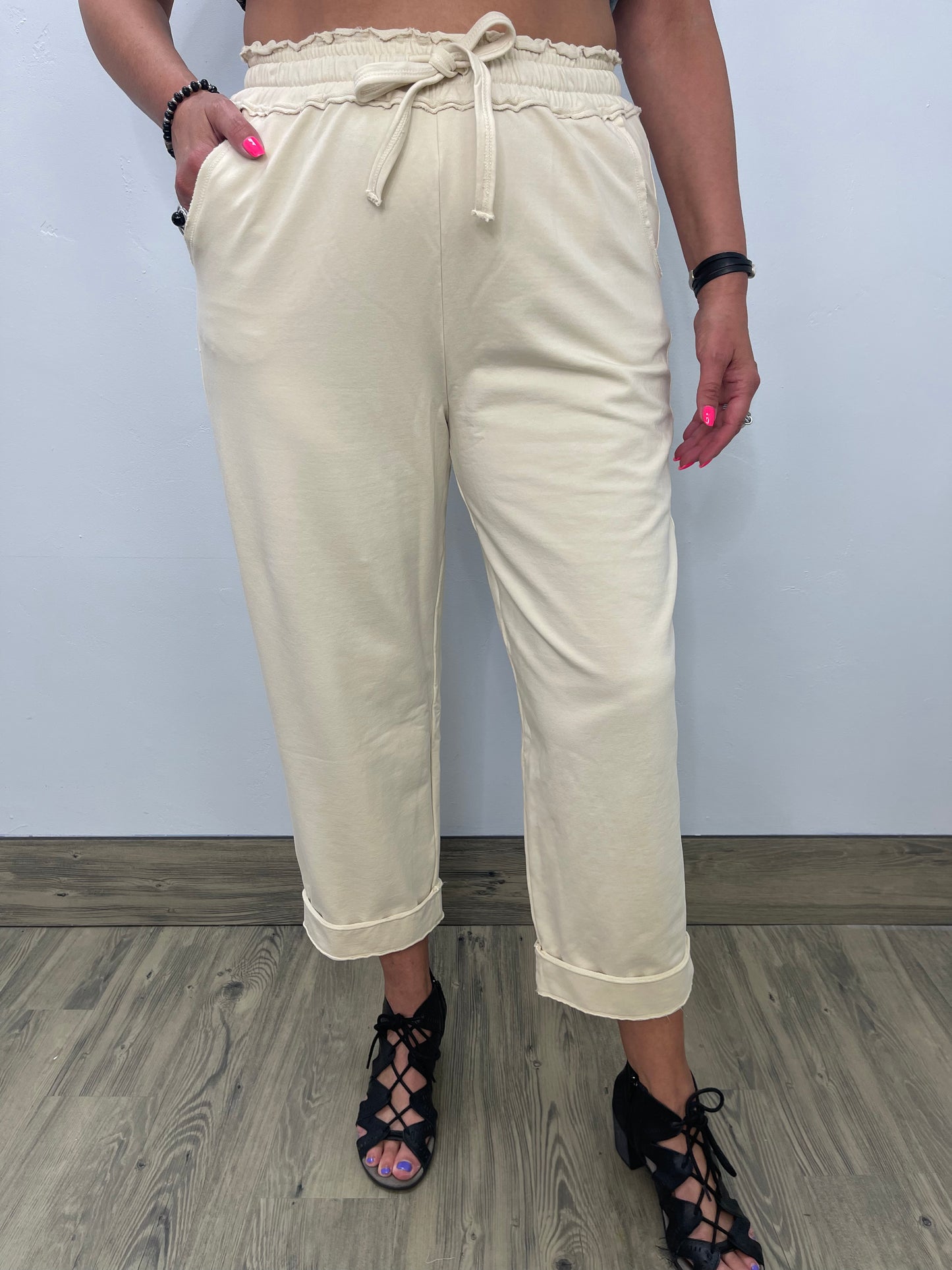 Beige Cotton Pant