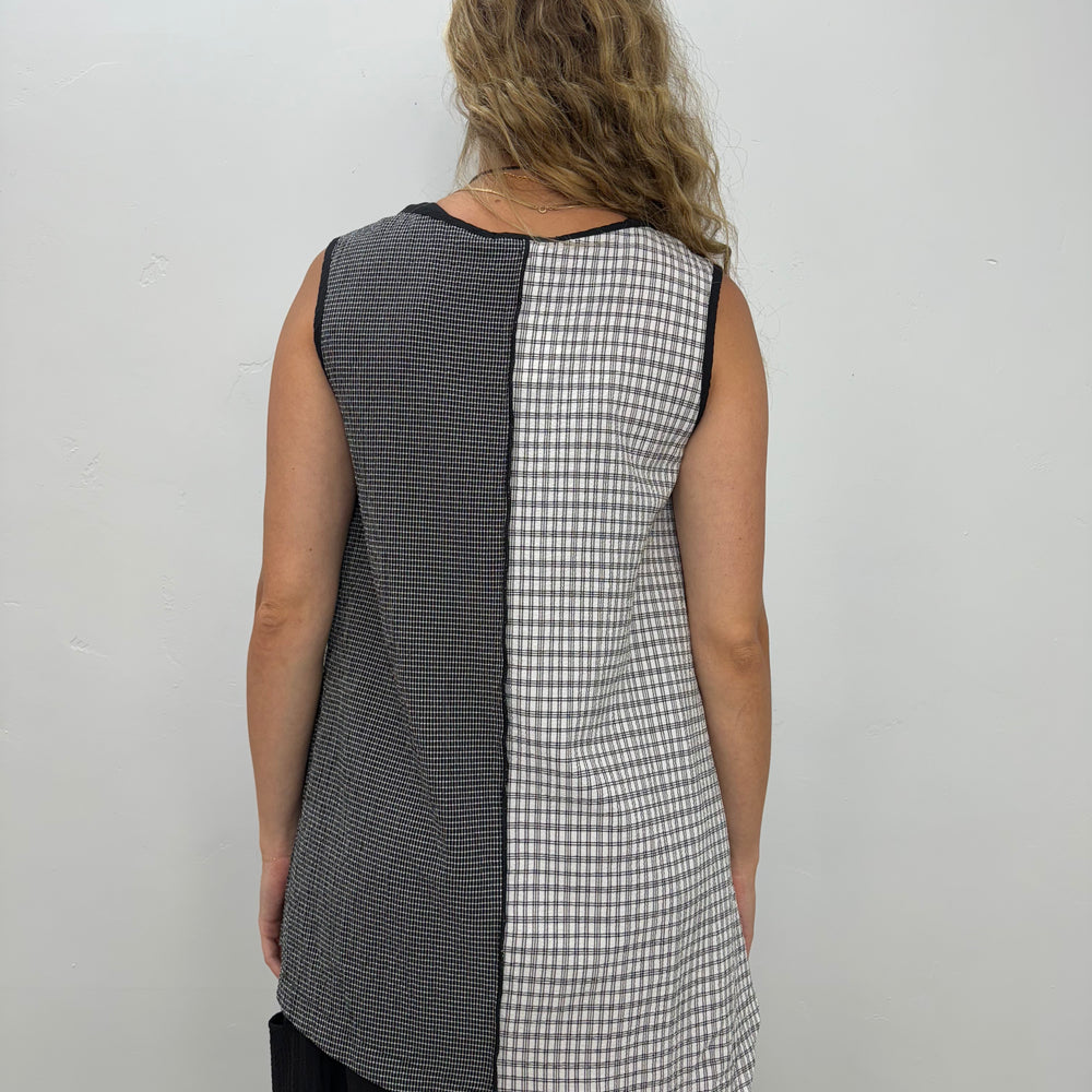 
                  
                    Patchwork Black and White Checkered Top
                  
                