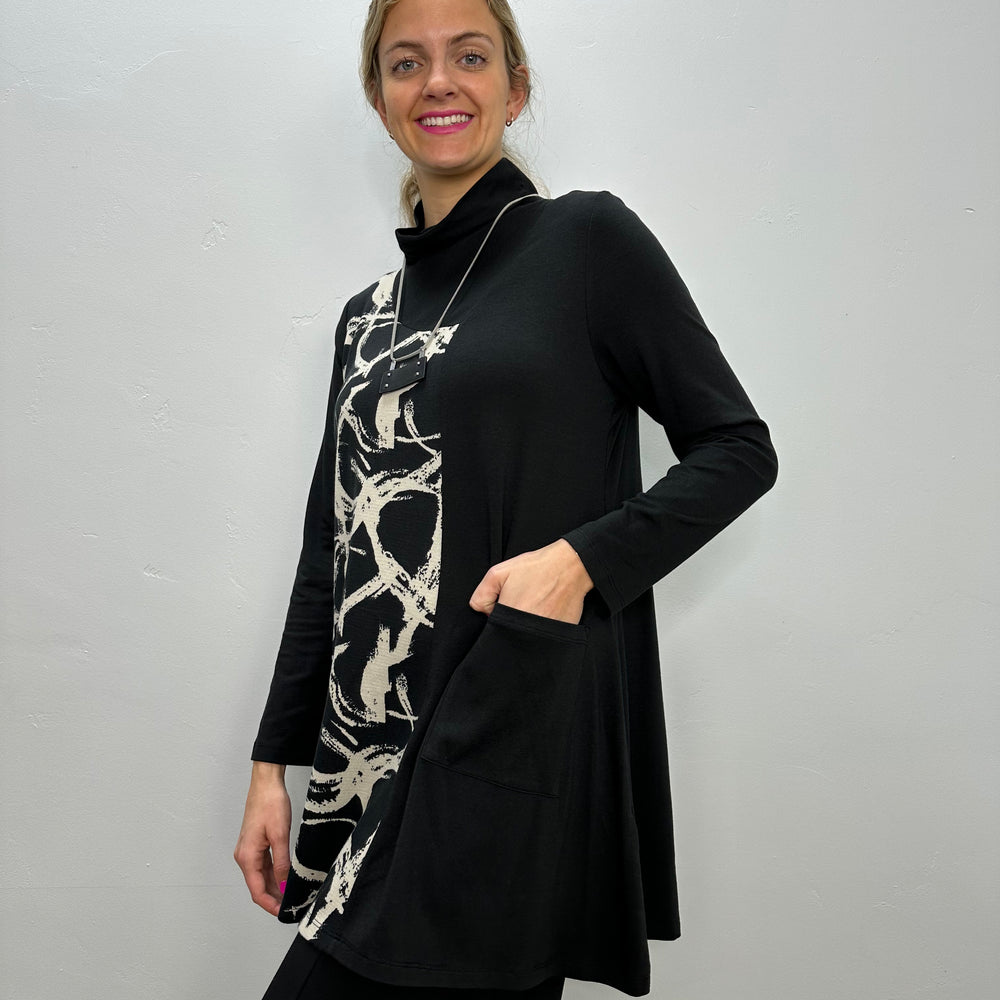 
                  
                    Black Long Sleeve Cowl Neck Tunic Dress
                  
                