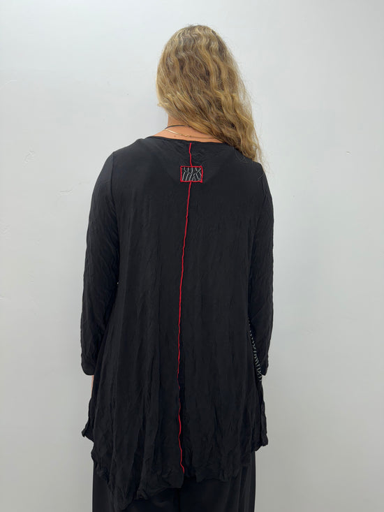 Black Crinkle ITY Tunic