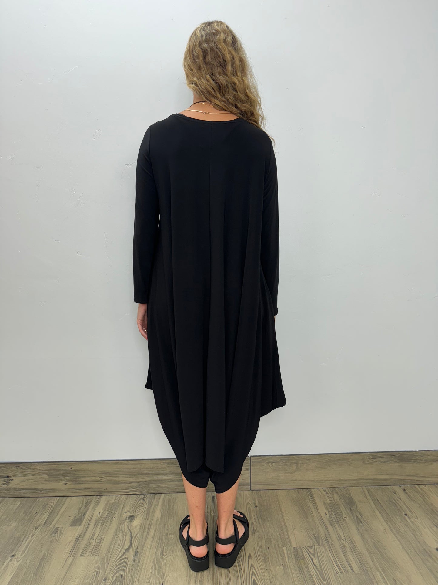 Long Sleeve Black Jumper Dress