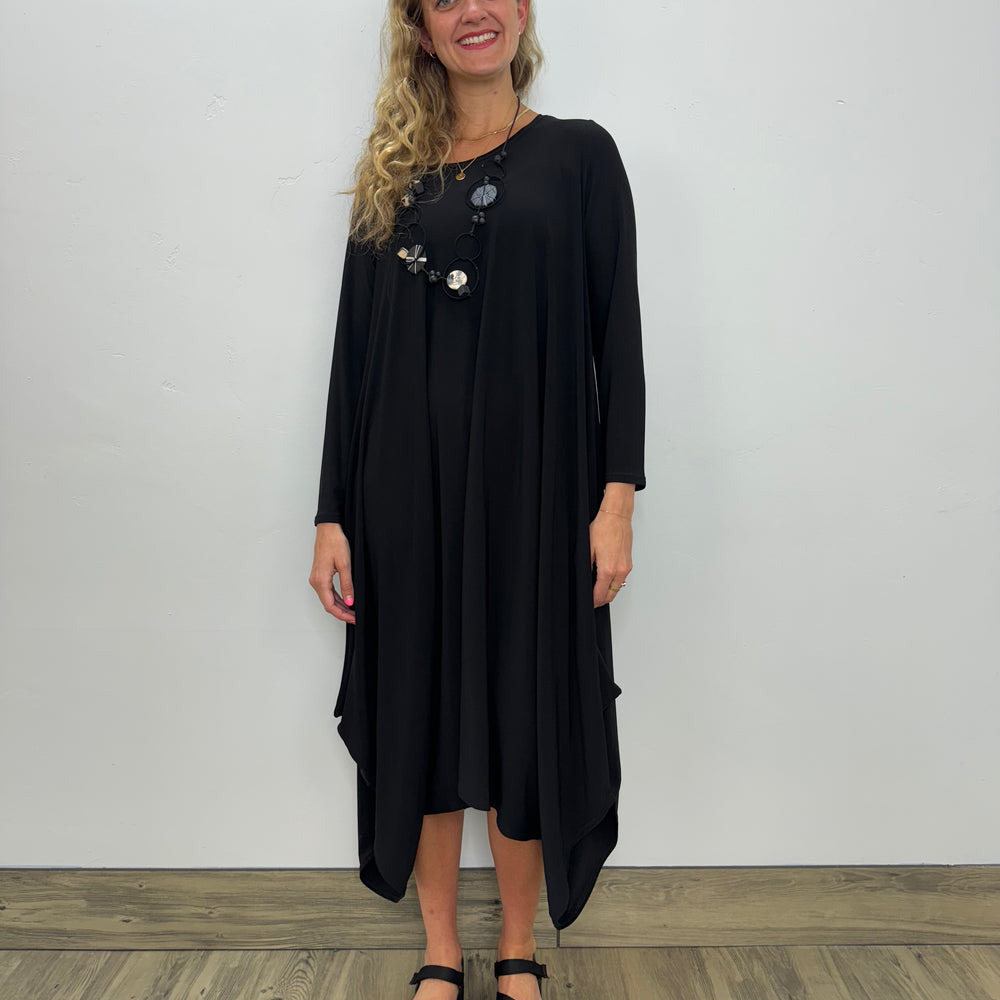 Long Sleeve Black Jumper Dress