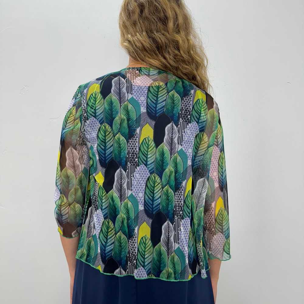 
                  
                    Green Leaf Mesh Bolero Jacket
                  
                