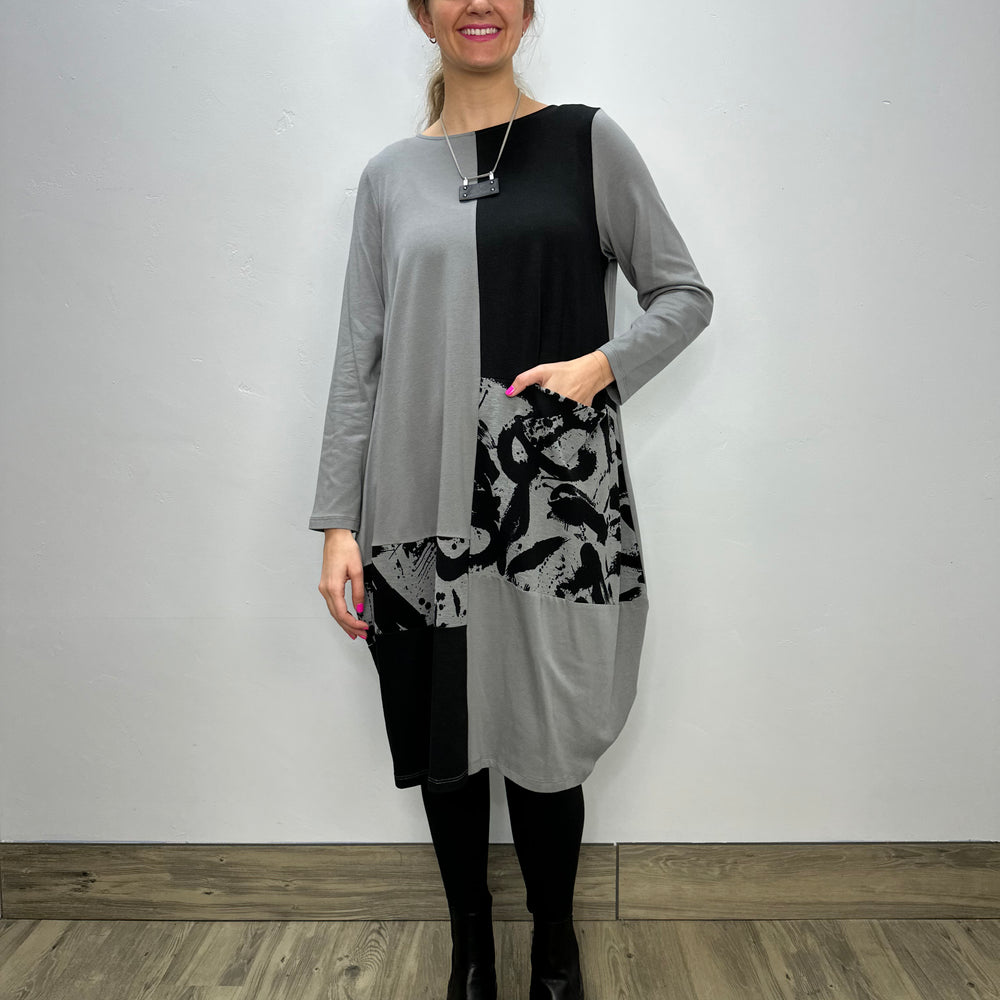 Slate Long Sleeve Pattern Samara Dress