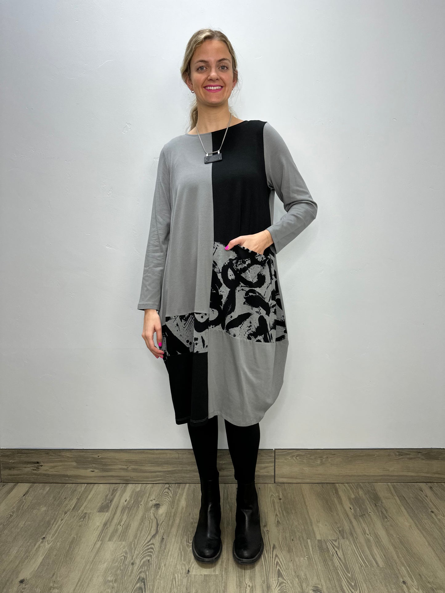 Slate Long Sleeve Pattern Samara Dress