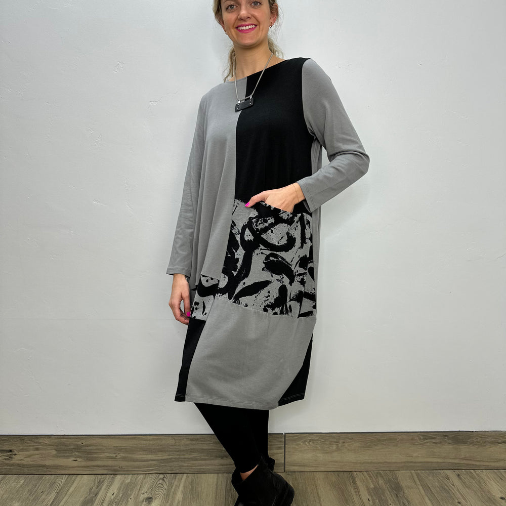 Slate Long Sleeve Pattern Samara Dress