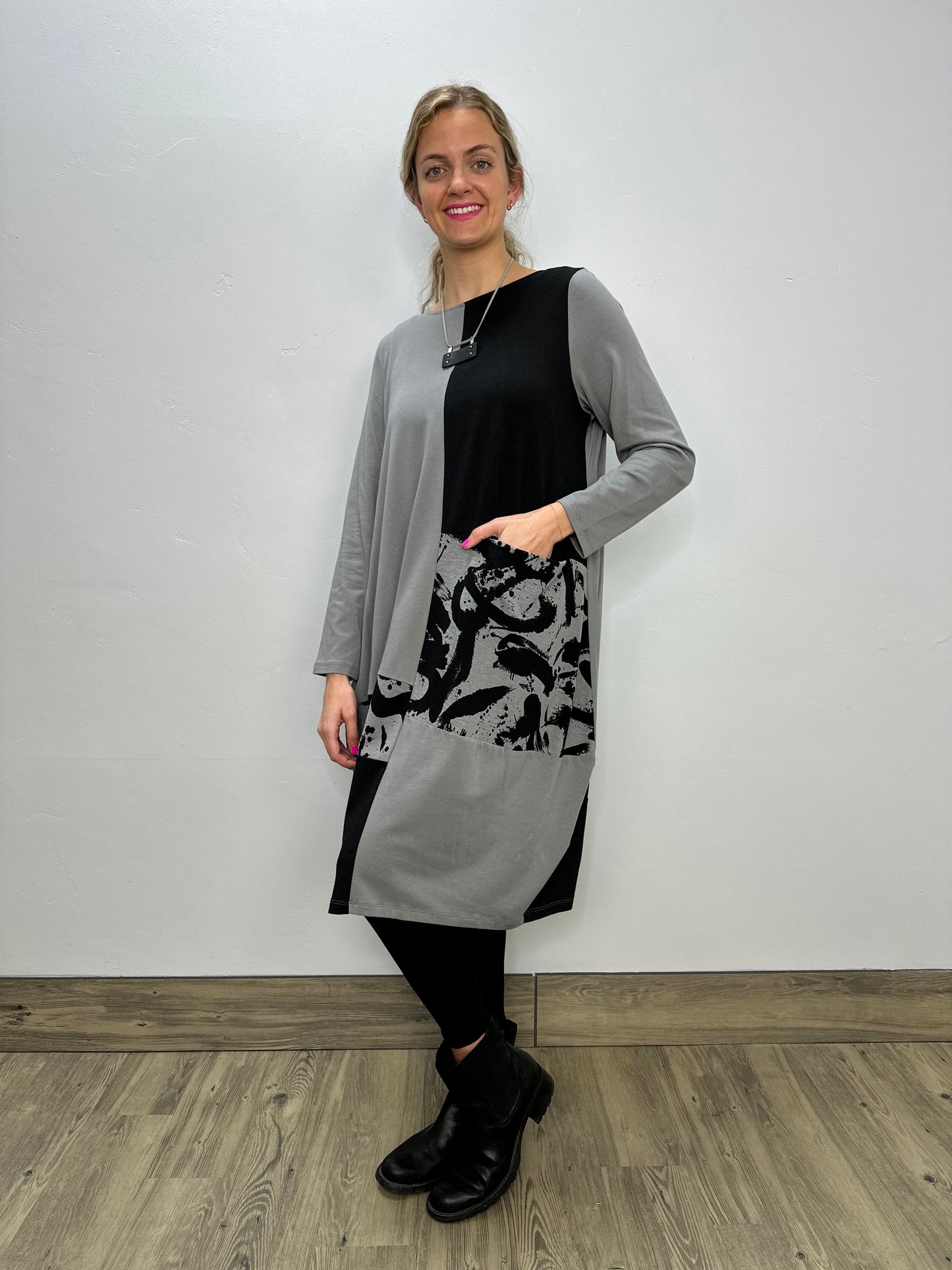 Slate Long Sleeve Pattern Samara Dress