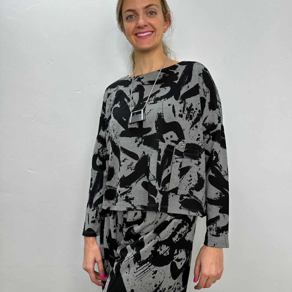 
                  
                    Addison Printed Slate Long Sleeve Top
                  
                