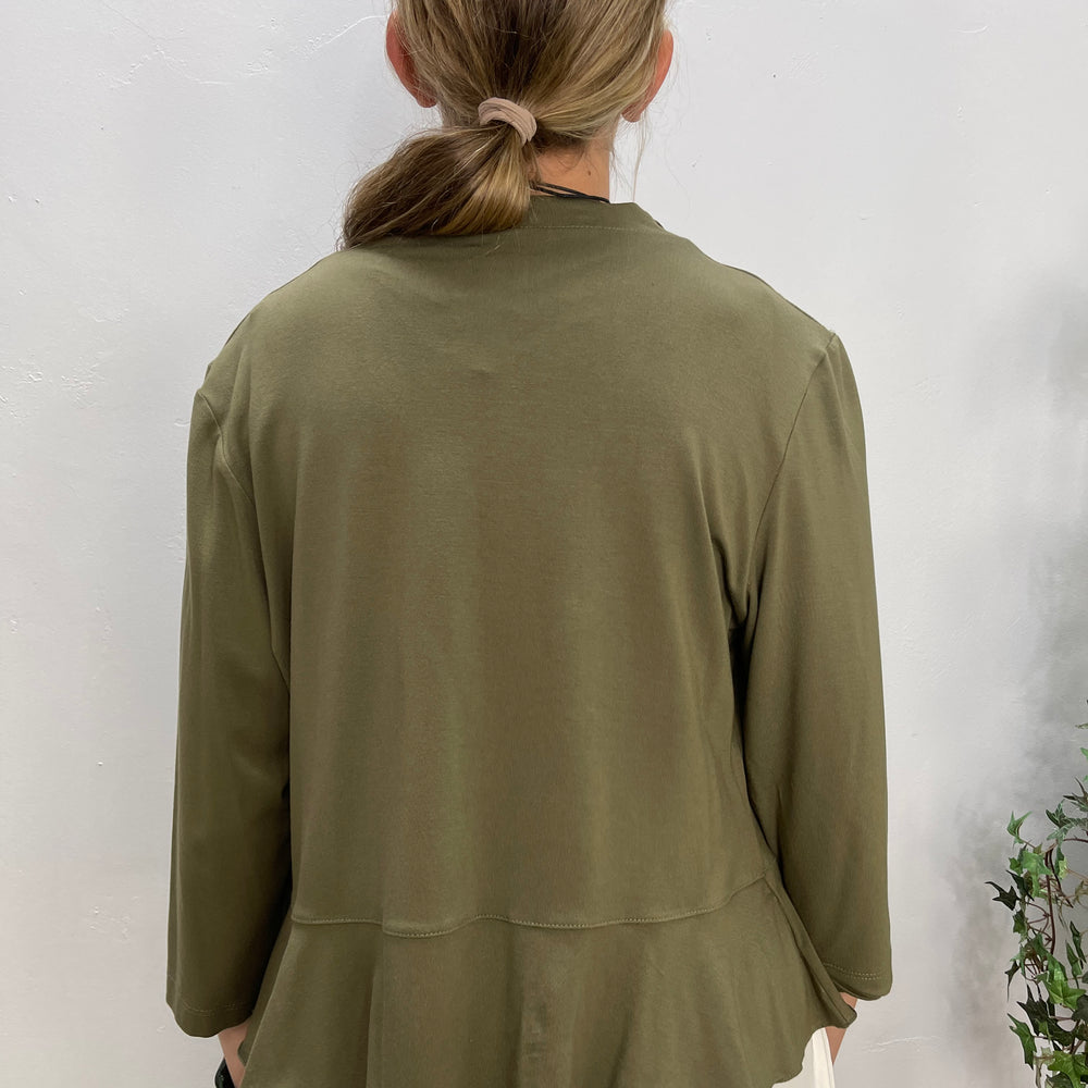 
                  
                    Olive 3/4 Sleeve Ruffle Bolero
                  
                