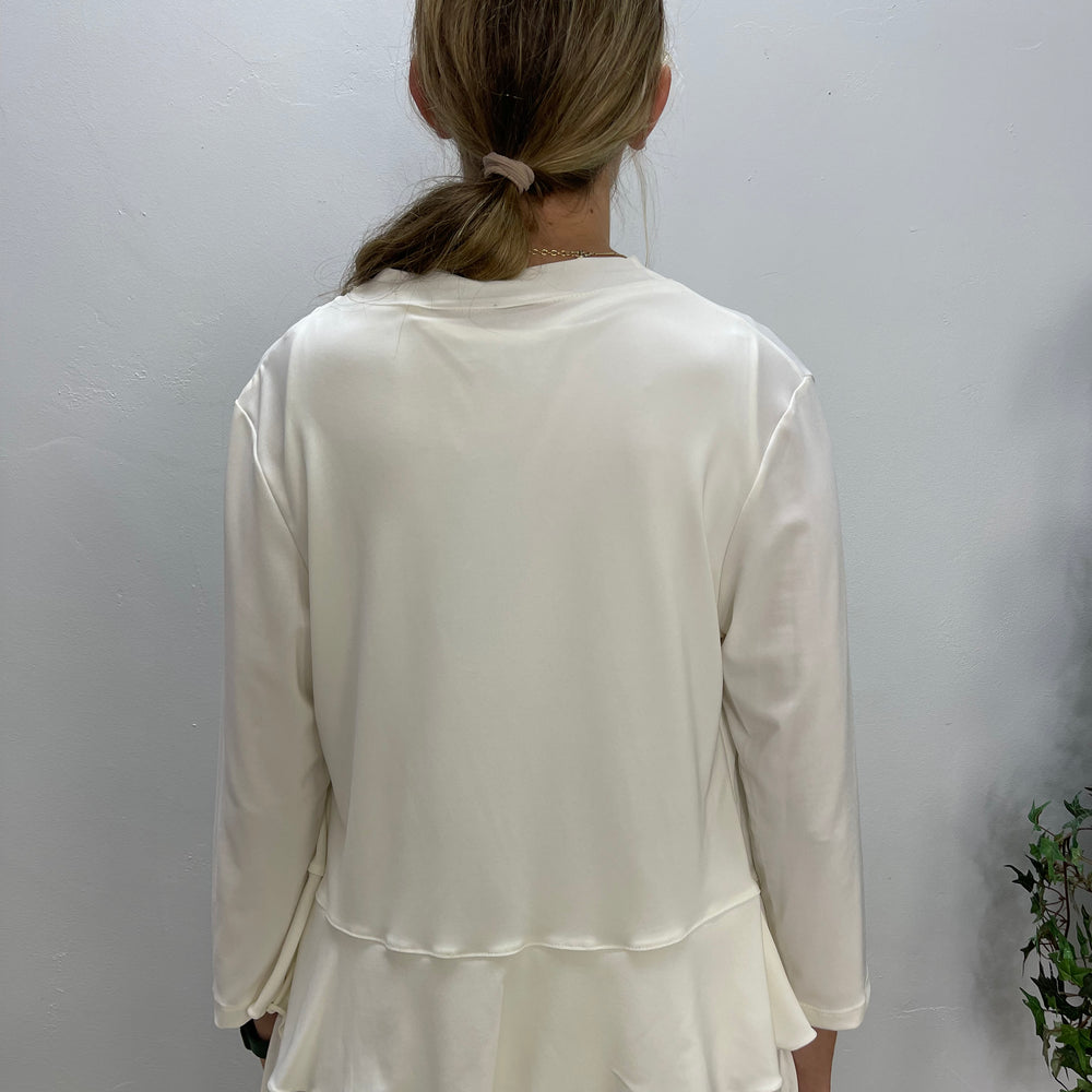 
                  
                    Ivory 3/4 Sleeve Ruffle Bolero
                  
                