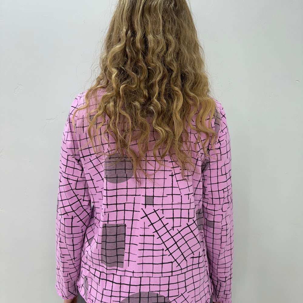 
                  
                    Rose Pink Pattern Long Sleeve Cotton Top
                  
                