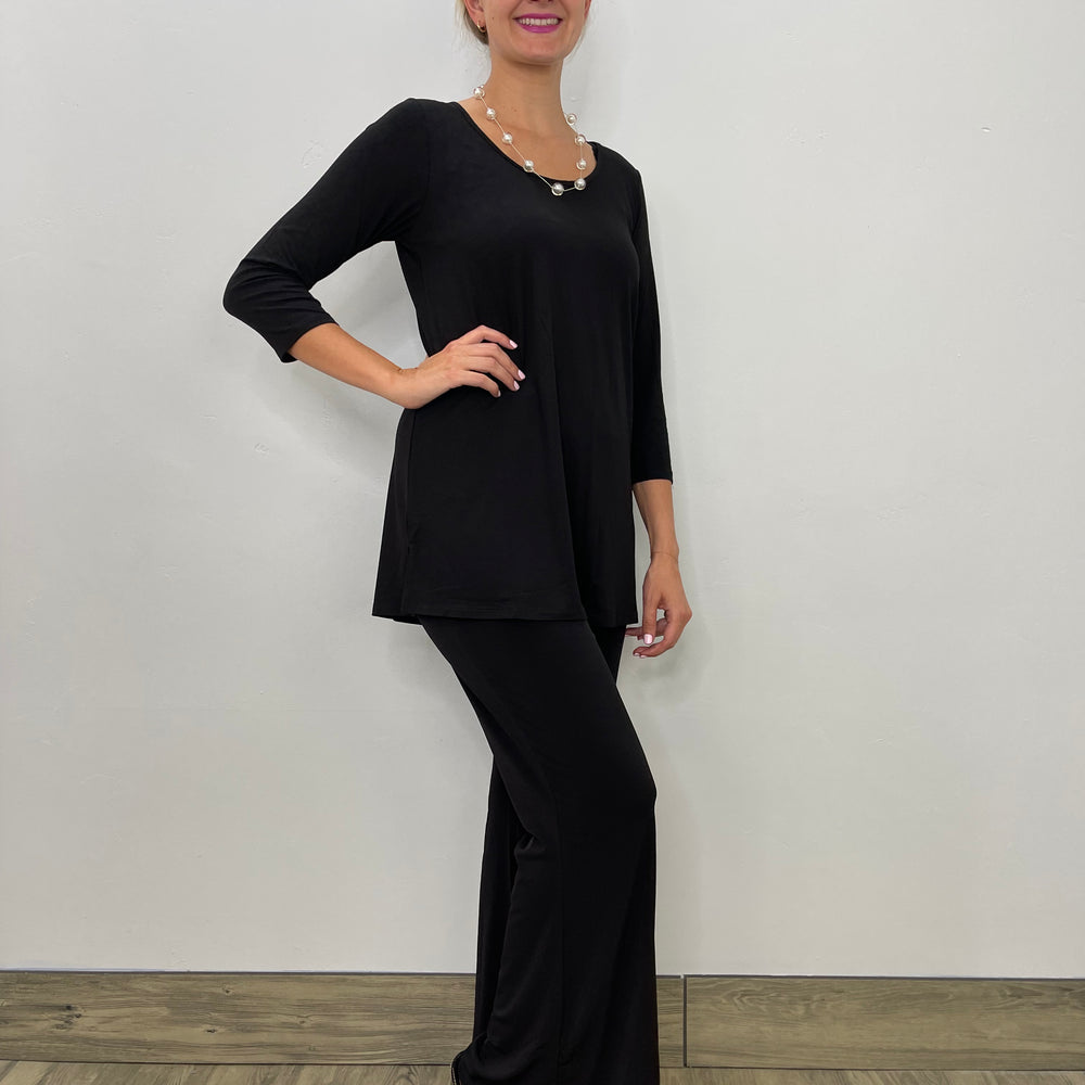 
                  
                    Black Tencel 3/4 Sleeve Tunic
                  
                