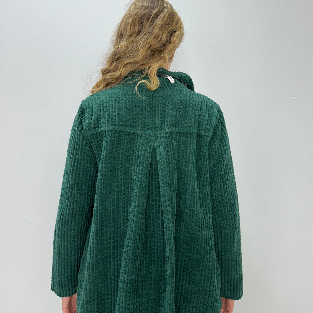 
                  
                    Pine Green High Collar Trapeze Jacket
                  
                