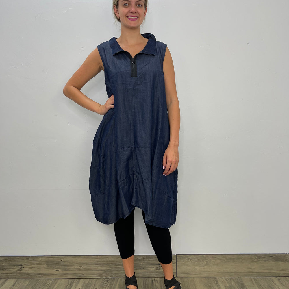 Denim Sleeveless Aubrey Dress