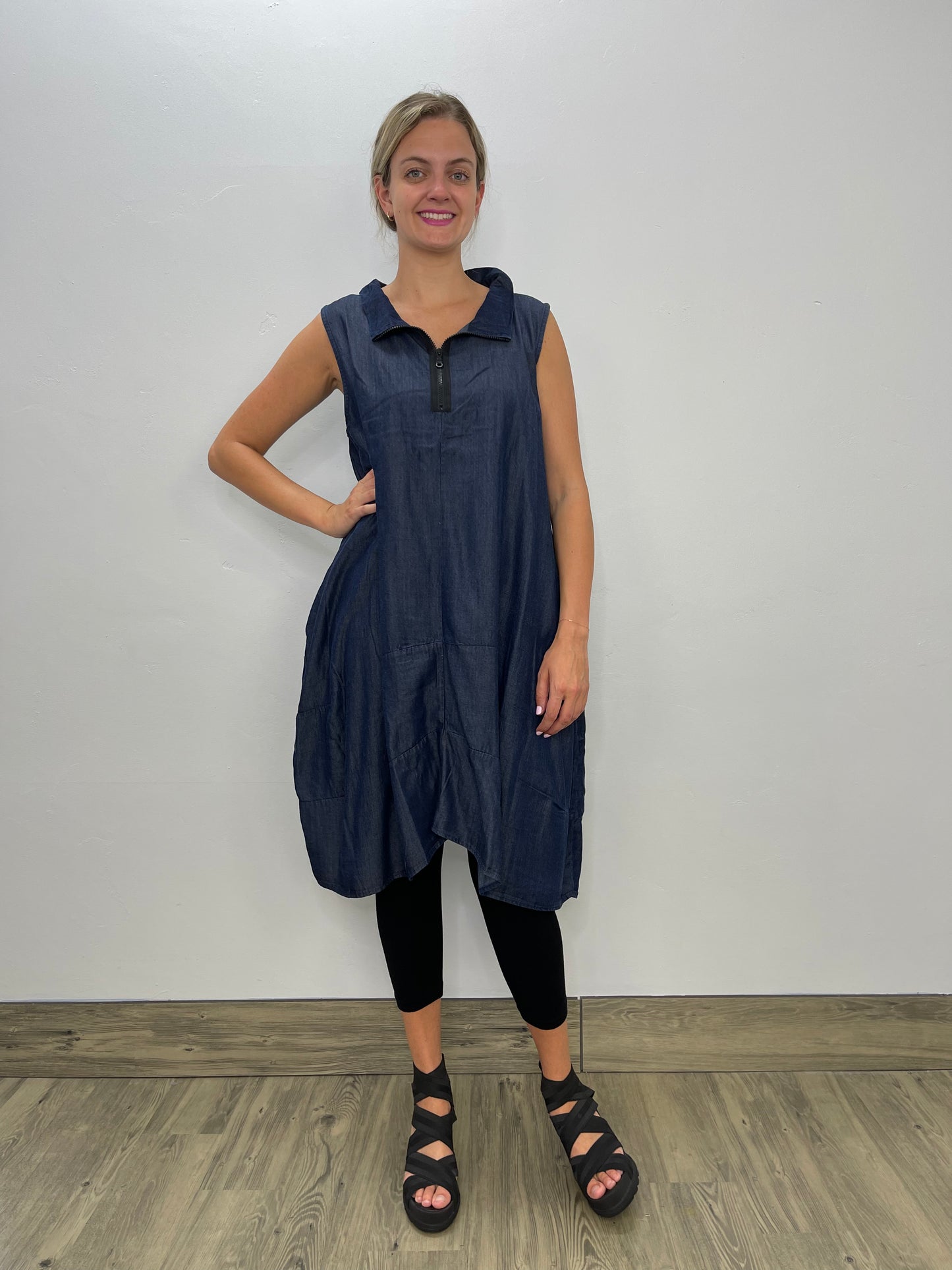 Denim Sleeveless Aubrey Dress