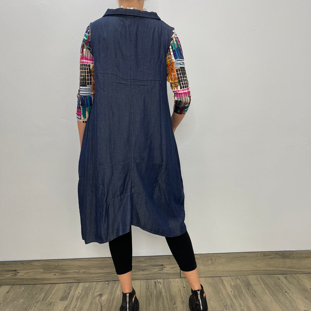 
                  
                    Denim Sleeveless Aubrey Dress
                  
                