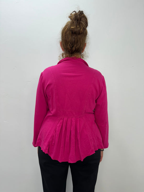 Raspberry Pink Collared Jacket