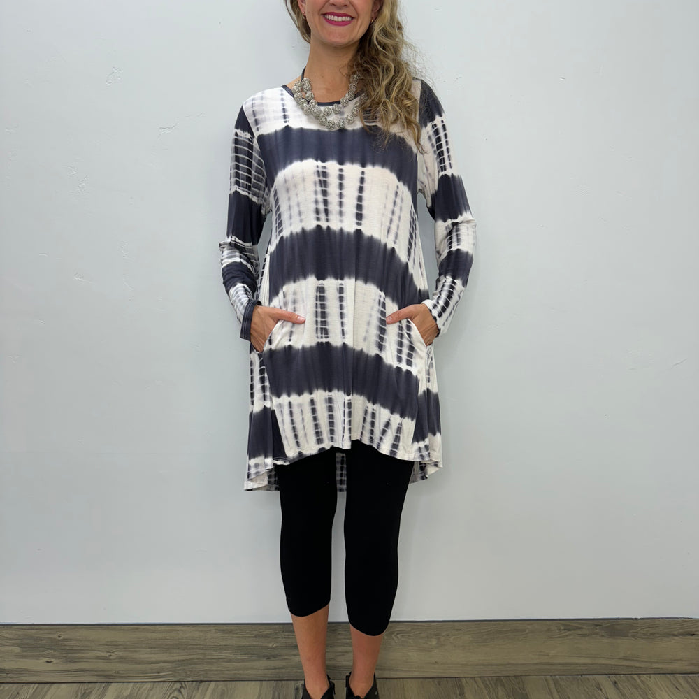 2AM Long Sleeves Tunic - Blue Bamboo