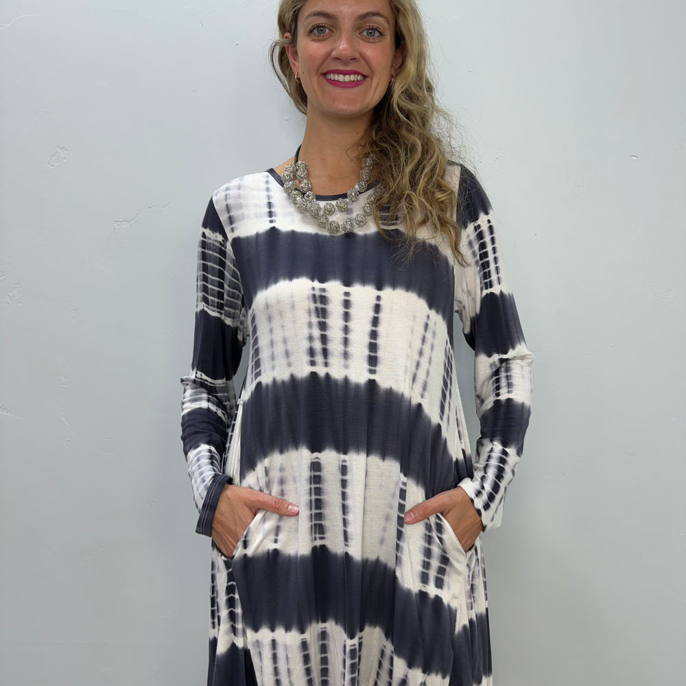 2AM Long Sleeves Tunic - Blue Bamboo