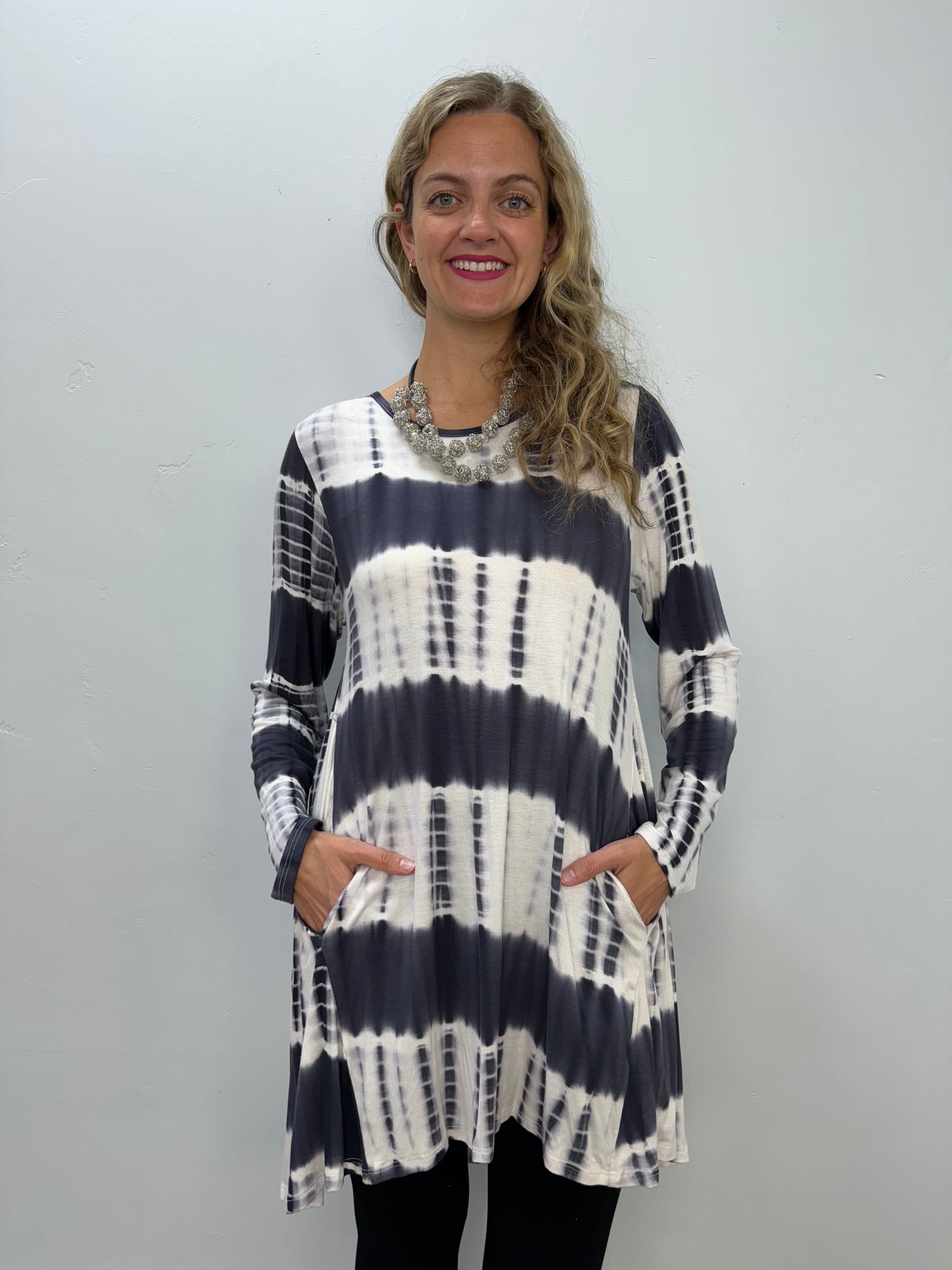 2AM Long Sleeves Tunic - Blue Bamboo