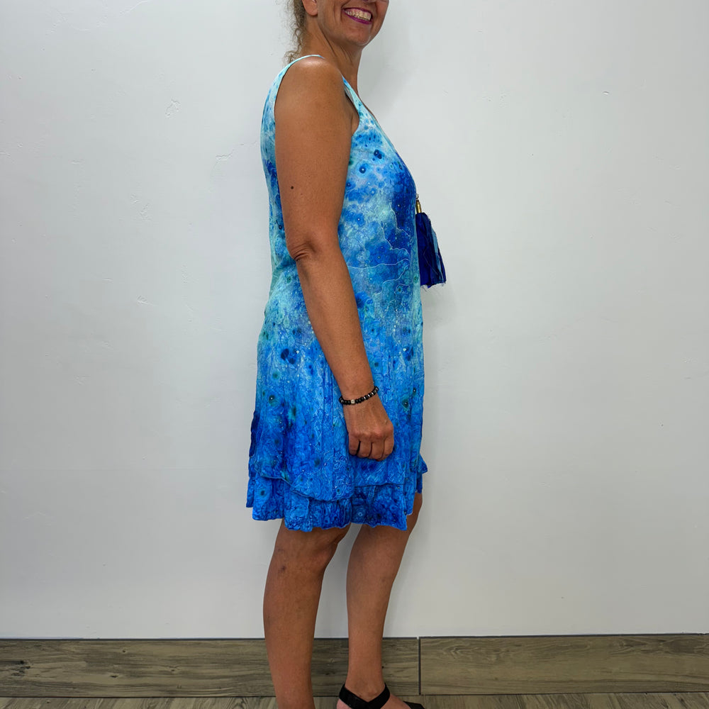 
                  
                    Shades of Blue Sleeveless V-Neck Tango Mango Dress
                  
                