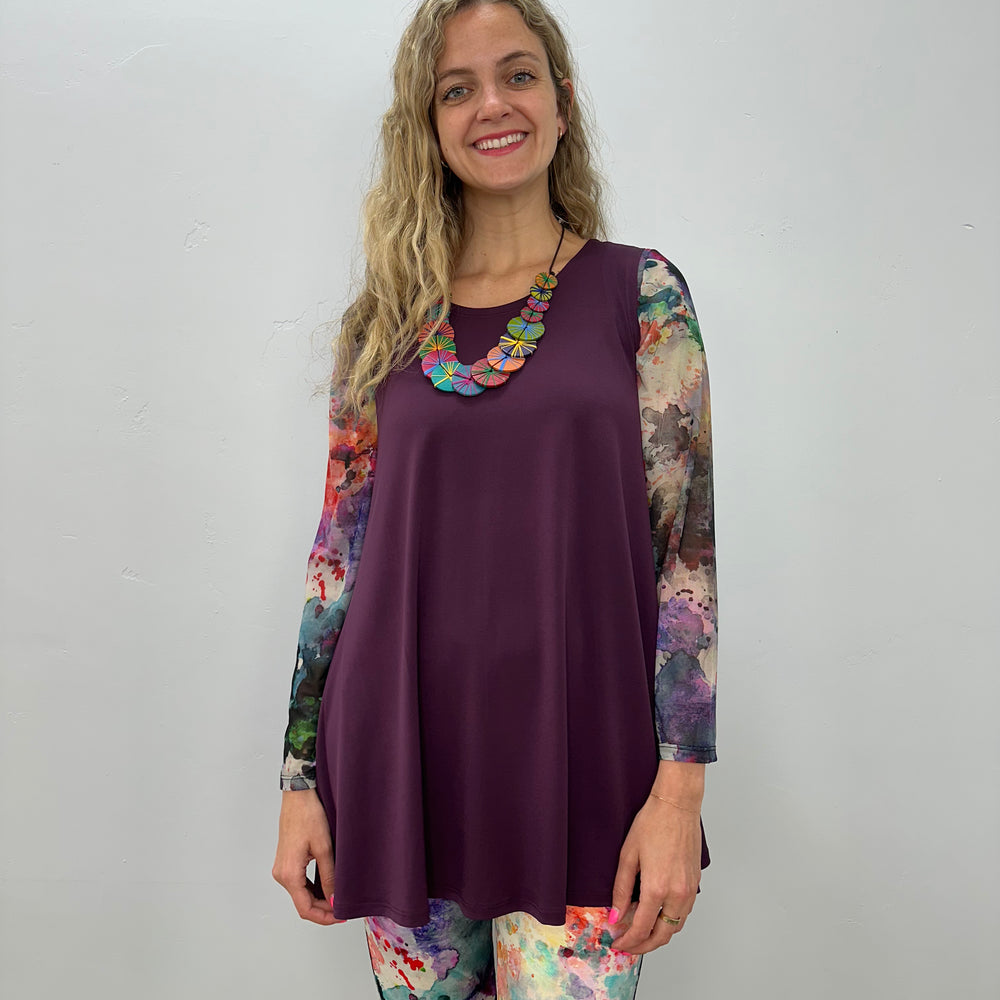 Fig Purple Sleeveless Desa Tunic