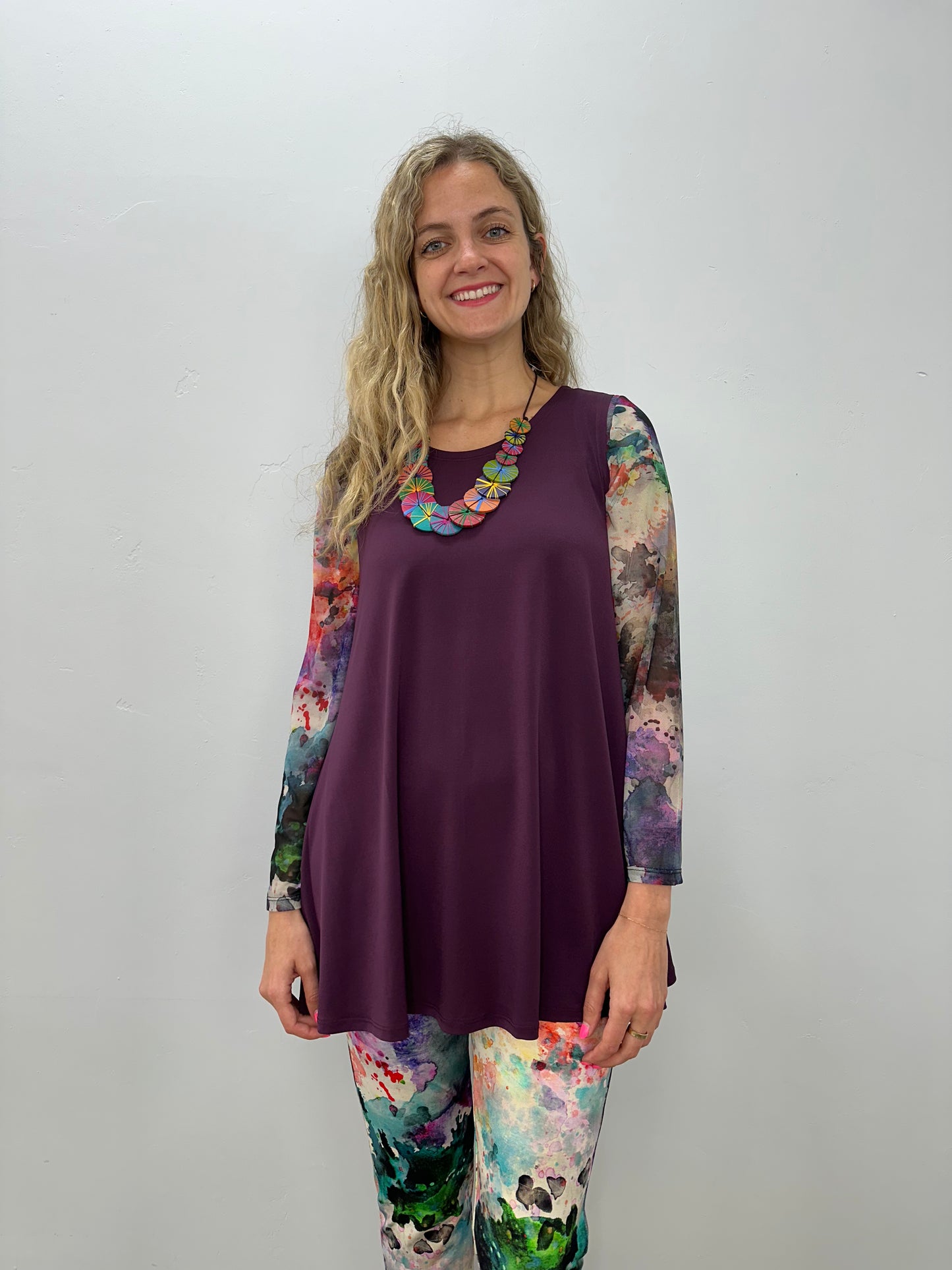 Fig Purple Sleeveless Desa Tunic