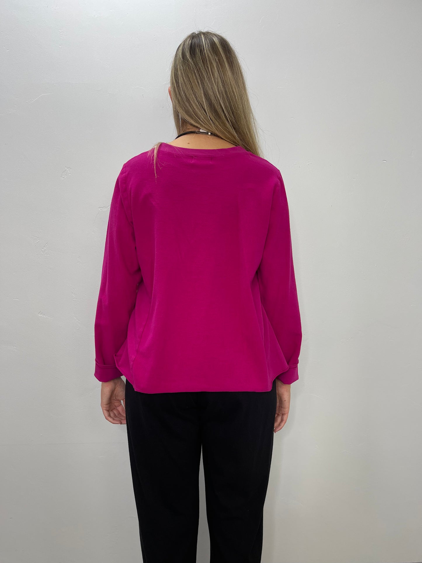 Magenta Fleece Long Sleeve Top