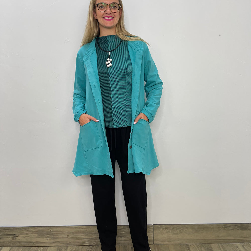 Teal Two Pocket Swing Jacket