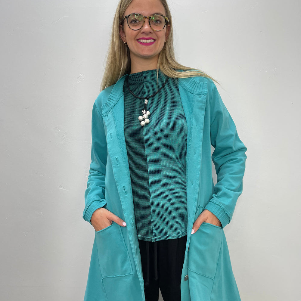 Teal Two Pocket Swing Jacket