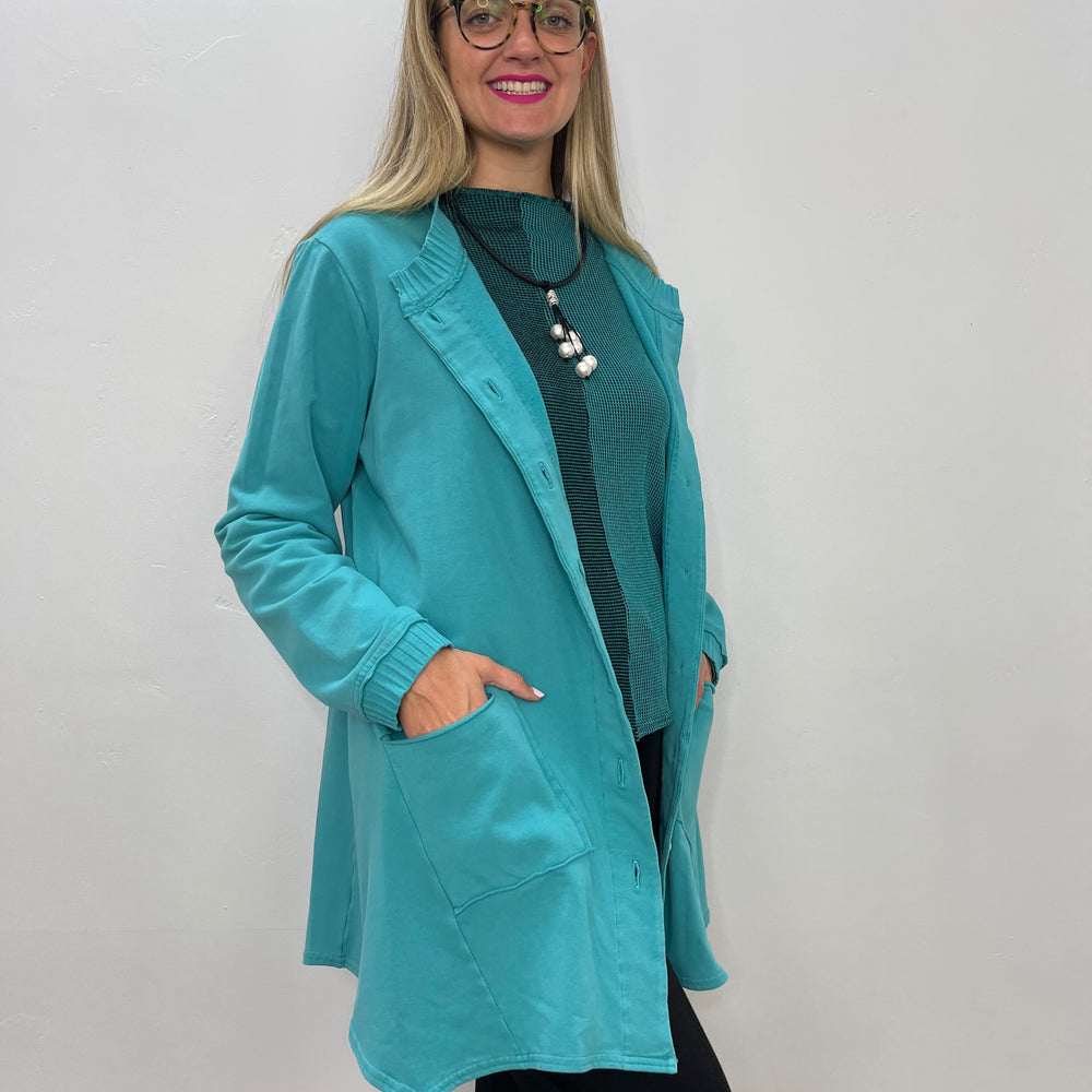 
                  
                    Teal Two Pocket Swing Jacket
                  
                