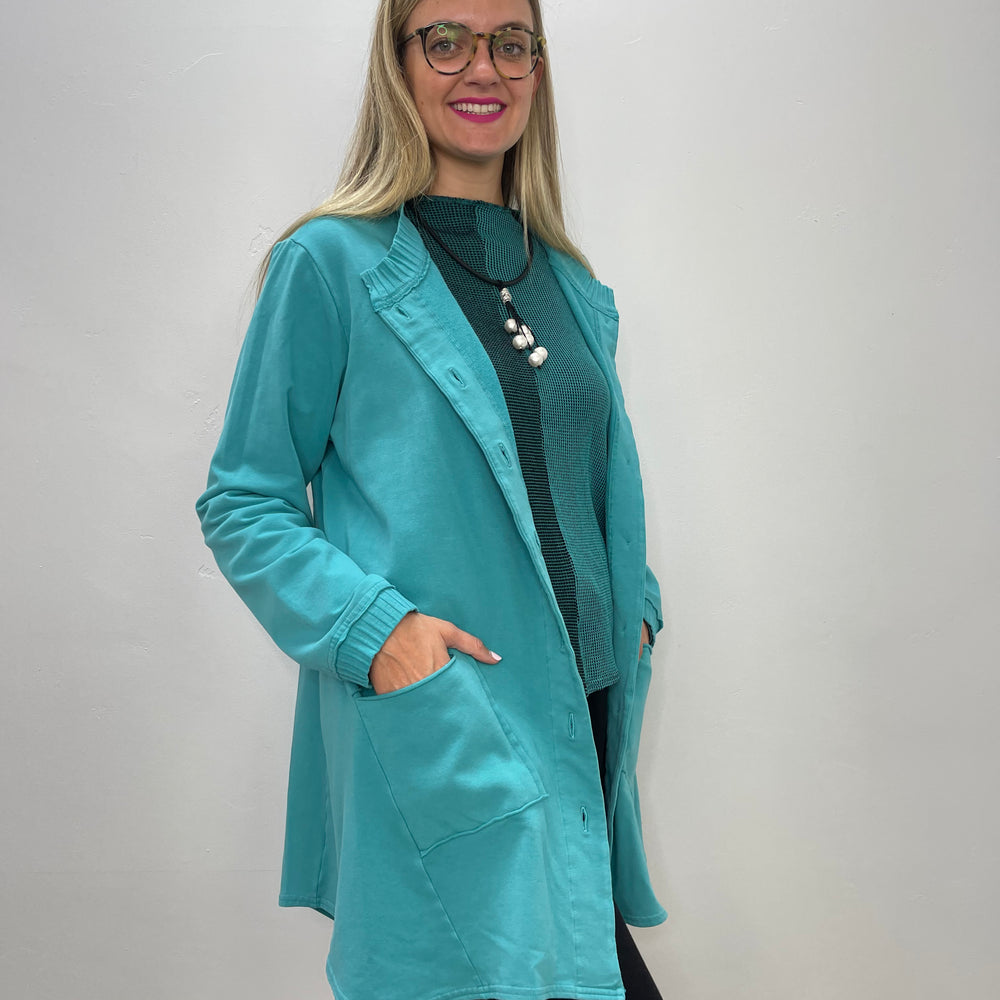 
                  
                    Teal Two Pocket Swing Jacket
                  
                