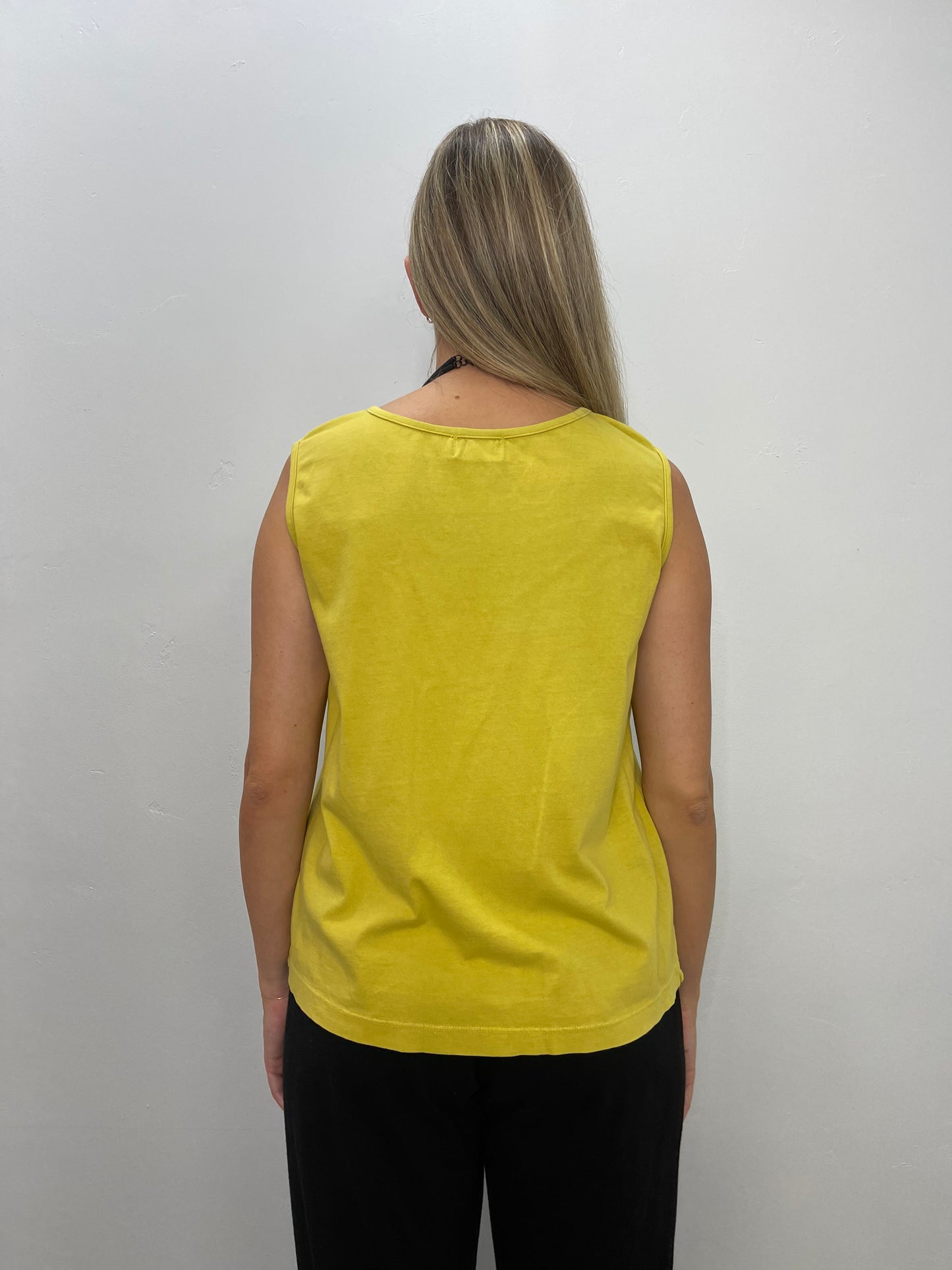 Load image into Gallery viewer, Canary Yellow Sleeveless Cotton Tank
