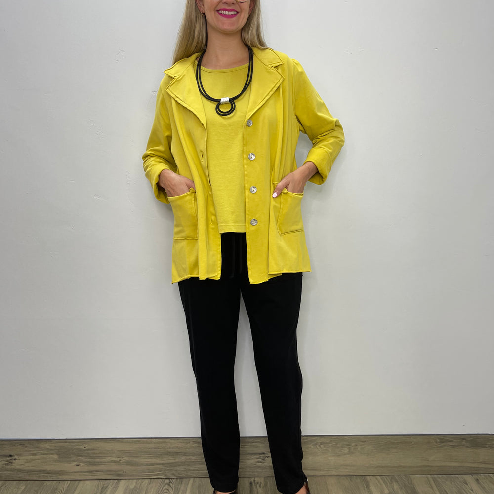 Canary Yellow Long Sleeve Blazer