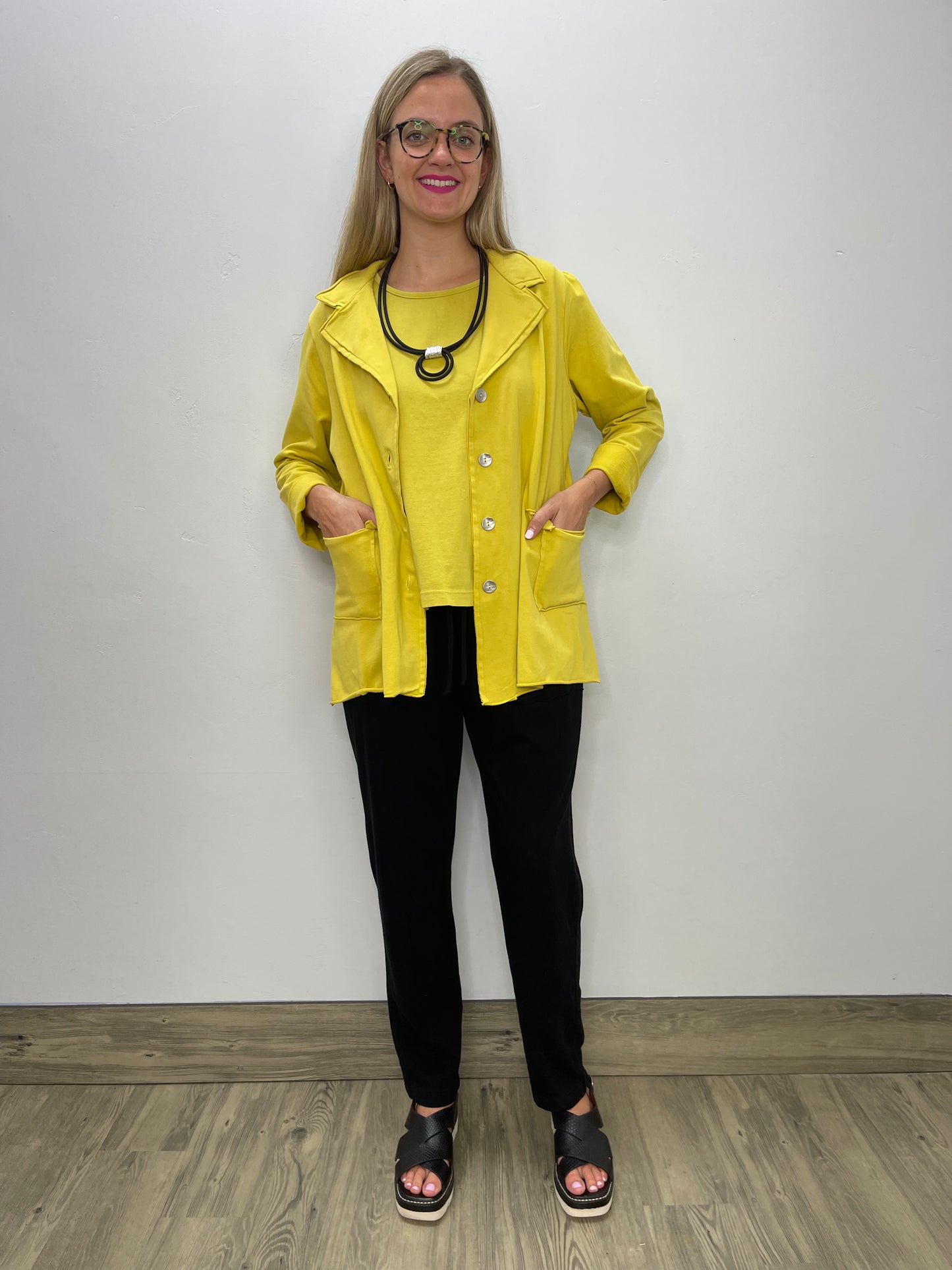 Canary Yellow Long Sleeve Blazer