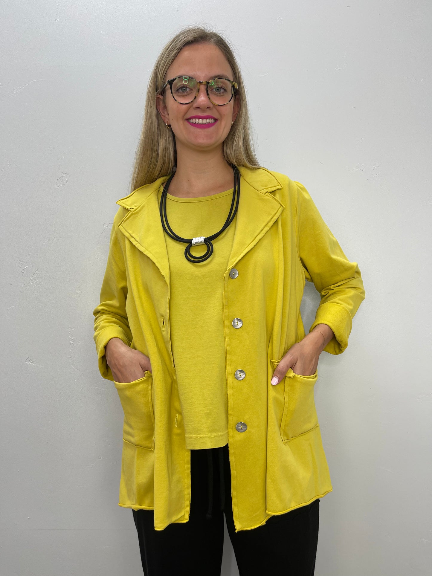 Canary Yellow Long Sleeve Blazer