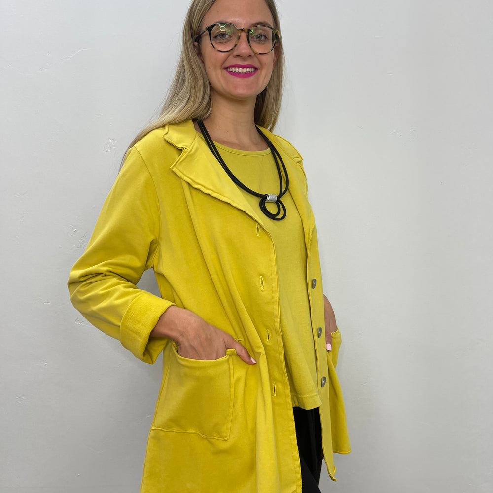 
                  
                    Canary Yellow Long Sleeve Blazer
                  
                