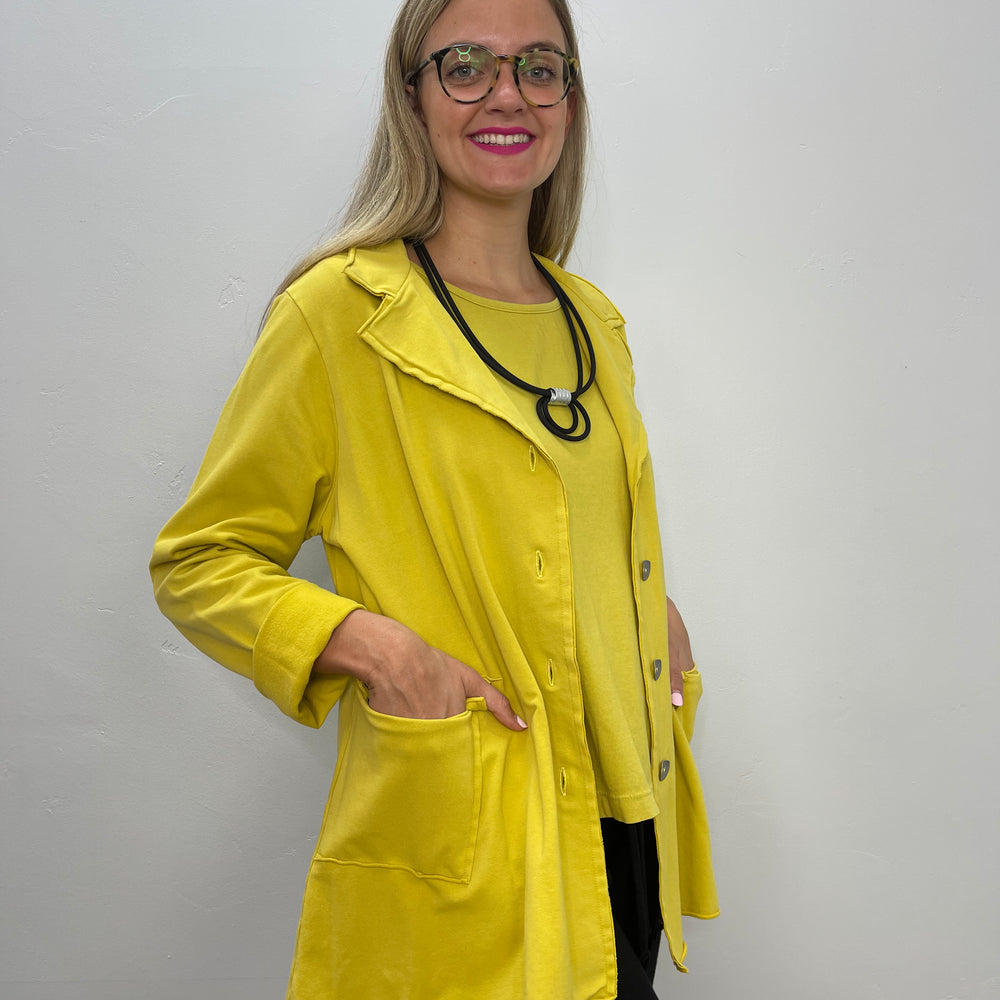 
                  
                    Canary Yellow Long Sleeve Blazer
                  
                