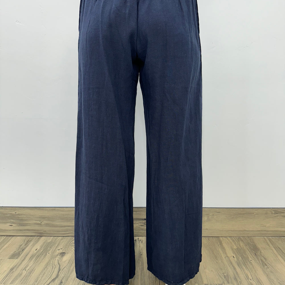 
                  
                    Ink Flat Front Long Linen Palazzo Pant
                  
                