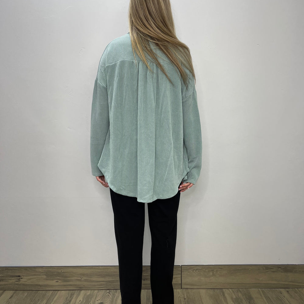 
                  
                    Sage Button Down Ribbed Shacket
                  
                